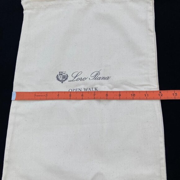 Loro Piana Dust Bag Cream Drawstring Cotton Shoe Storage Cover 16x12 - Picture 5 of 8